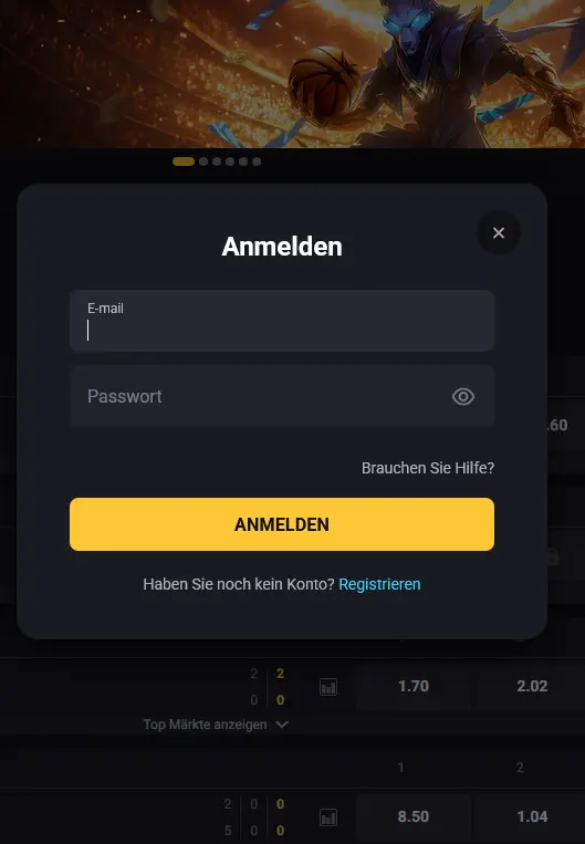 Amonbet Login – Anmeldung auf Desktop und Mobilgerät